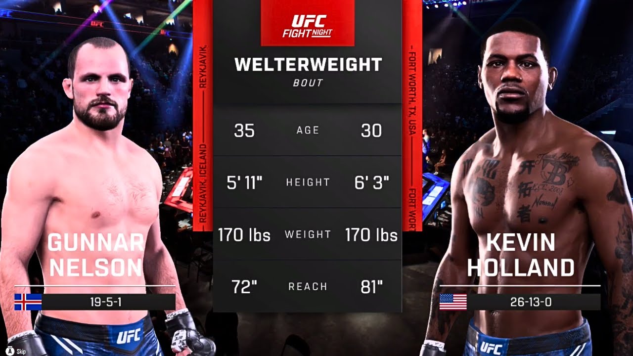 Preview Gunnar Nelson vs. Kevin Holland: UFC London Welterweight Clash