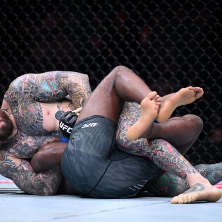 Aspinall Mocks Jones with Duck at UFC Event