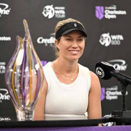 Danielle Collins Gives Interview with Dog After Charleston Victory