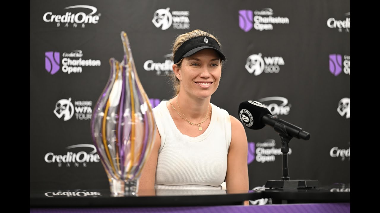Preview Danielle Collins Gives Interview with Dog After Charleston Victory