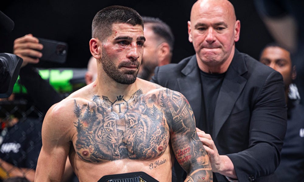 Preview Dana White Expects Ilia Topuria to Face Makhachev or Oliveira at UFC 317