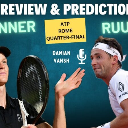 Rome Masters Quarter-final: Ruud Bagelled by Sinner in Opening Set