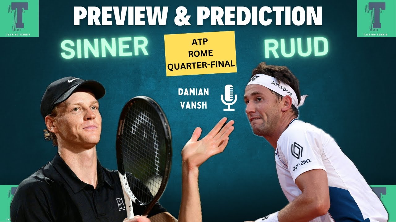 Preview Rome Masters Quarter-final: Ruud Bagelled by Sinner in Opening Set