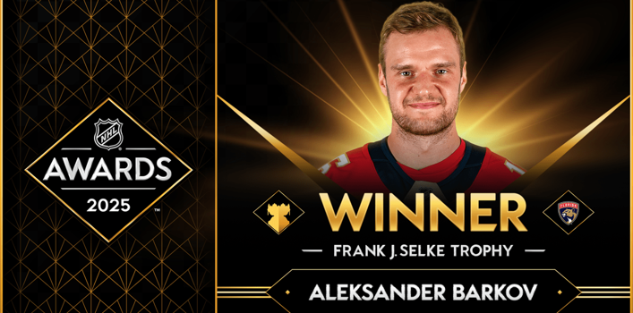 Preview 2025 NHL Awards Tracker: Aleksander Barkov Wins Second Straight Selke Trophy