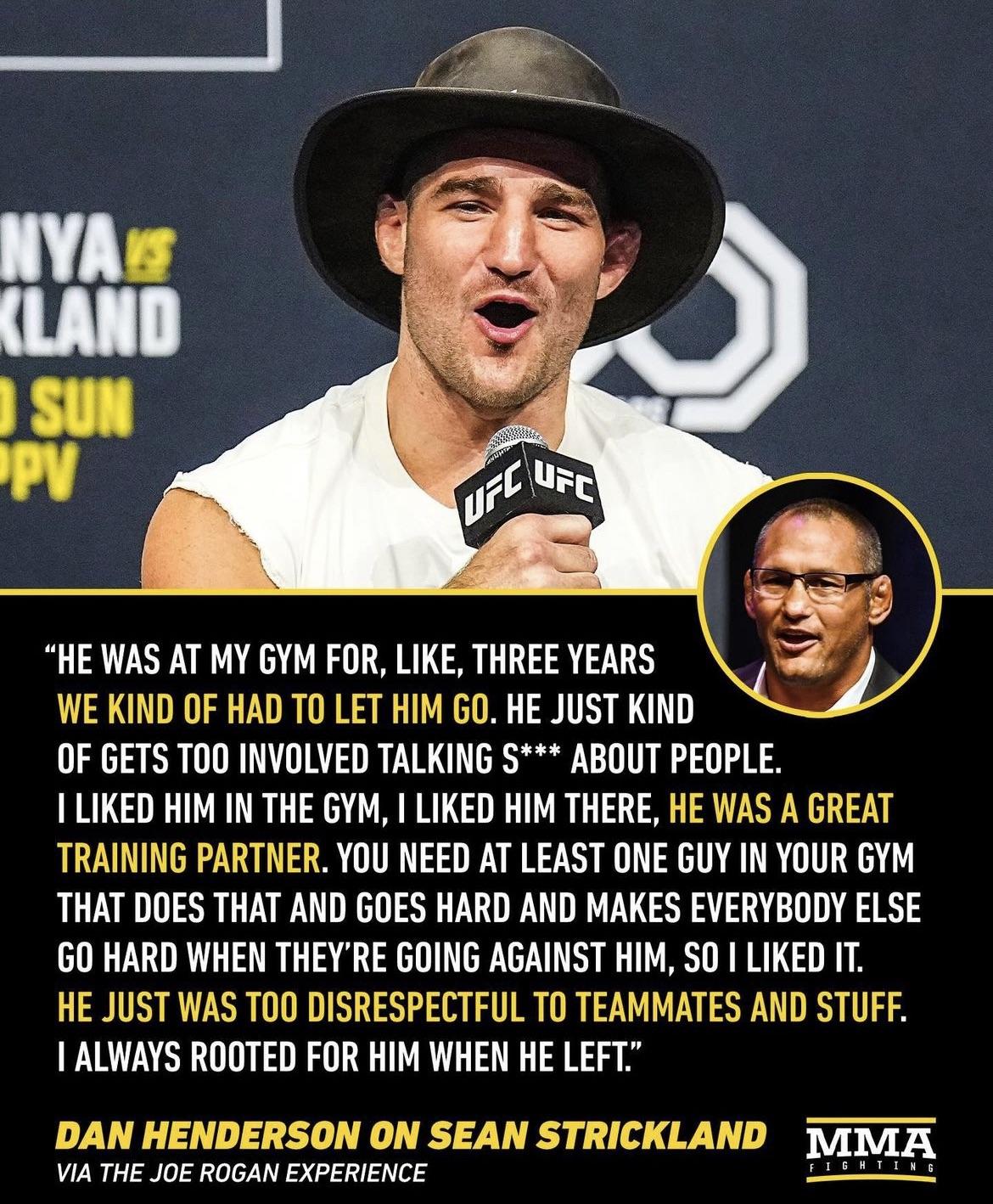Preview Differing Accounts Emerge on Sean Strickland’s Departure from Dan Henderson’s Team Quest Gym