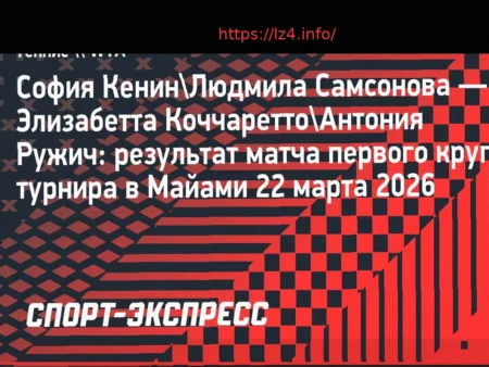 Samsonova and Kenin Advance to Miami Open Doubles Second Round