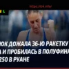 Марта Костюк вышла в полуфинал турнира в Руане