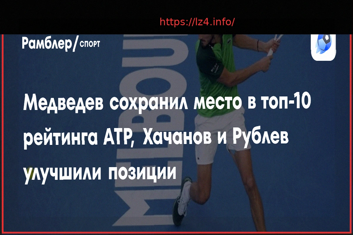Preview Медведев сохранил место в топ-10 рейтинга ATP, Рублев и Хачанов поднялись на одну строчку