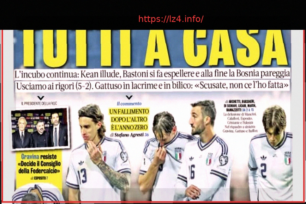 Preview Italian Press in Disbelief After Nazionale’s Shock Elimination: ‘Everyone Home’