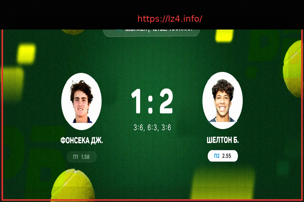 Preview Шелтон обыграл Фонсеку в четвертьфинале турнира в Мюнхене